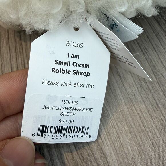 Jellycat London Small Cream Rolbie Sheep Plush Stuffed Animal Soft With Tags - Picture 7 of 11